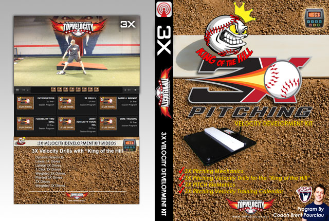 3X Pitching Velocity Development Kit with "King of the Hill" 3X Pitching Velocity Development Kit with "King of the Hill"